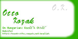 otto kozak business card